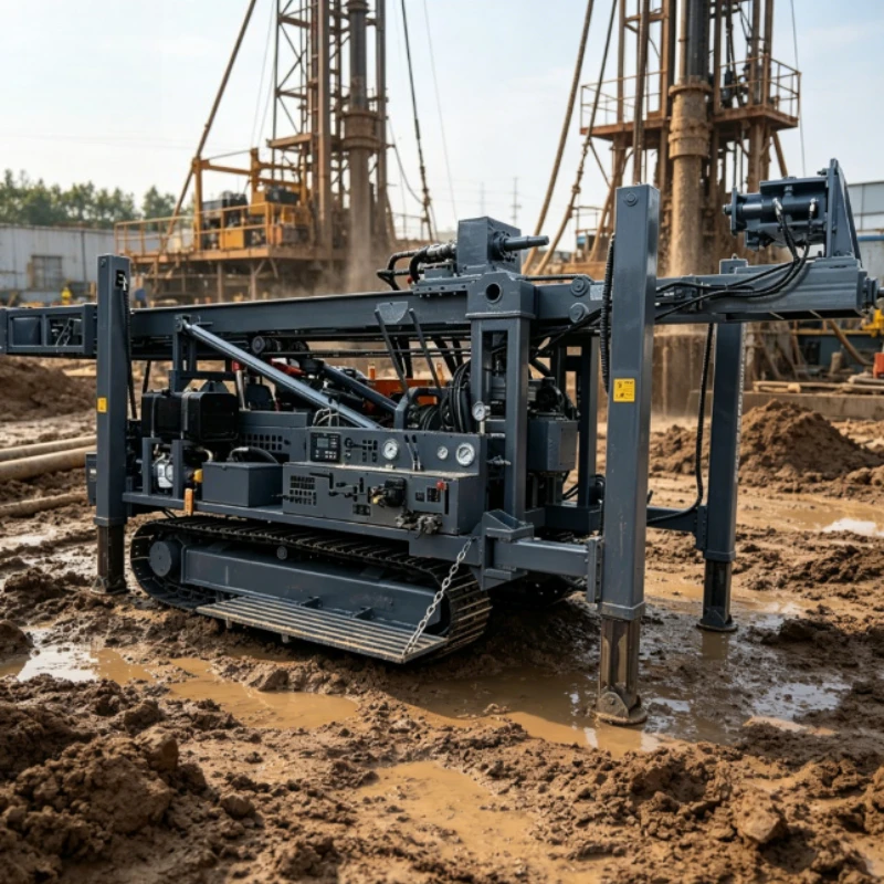 Plataforma de perforación hidráulica sobre orugas para minería de pozos, perforación geológica, perforación de pozos de agua, perforación de pozos de petróleo de poca profundidad y perforación de diamante