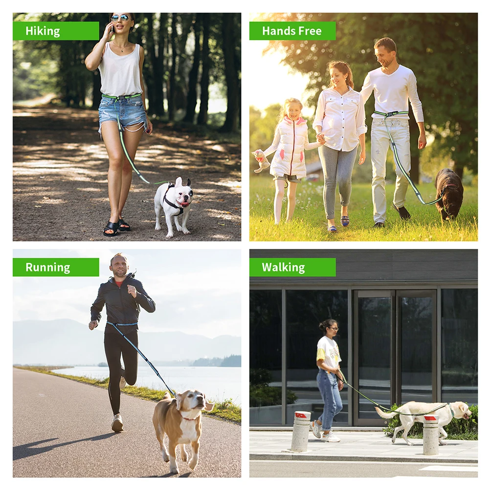 

Reflective Traction Leash Bright Walking Running Belt Medium Small Pet Leash Waist