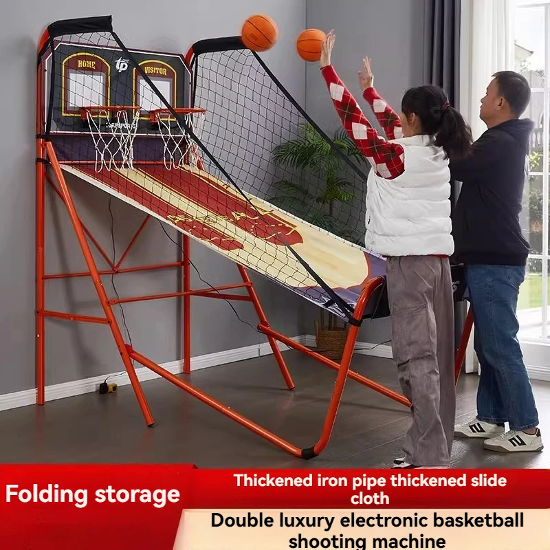 Double Shooting Machine Electronic Scoring Basketball Rack Fitness Entertainment Shooting Game Children Shooting Machine