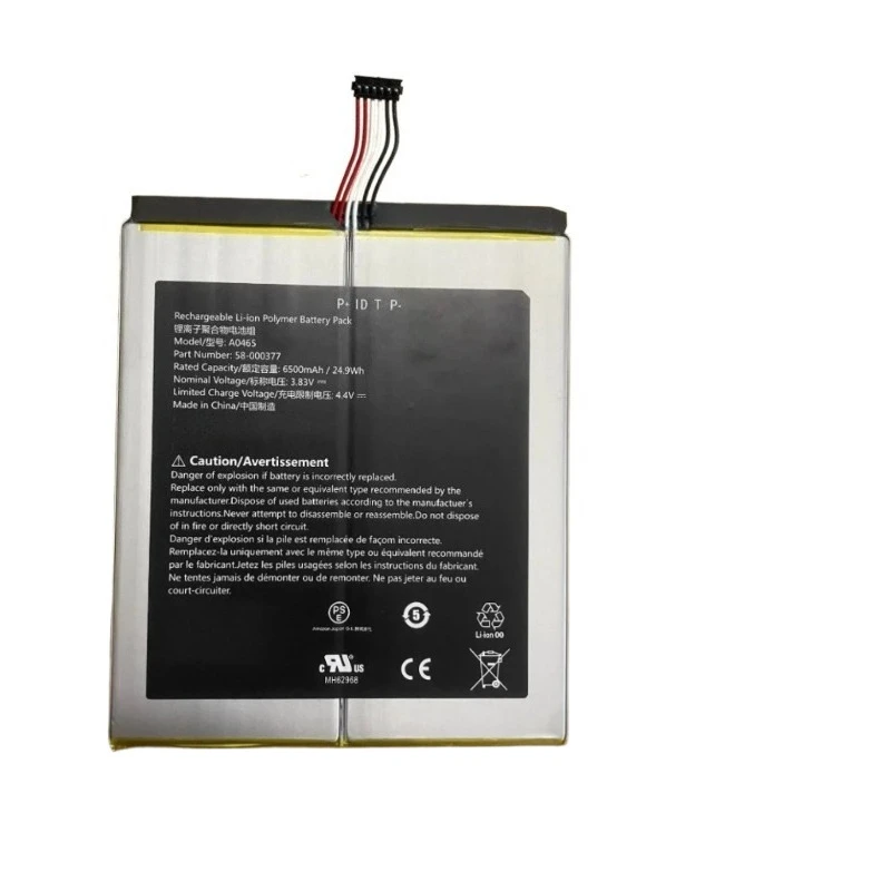 New 58-000377 3.83V 6500mAh High Quality Battery for Amazon HD 10 HD10 A0465 58-000377 58-000187 Battery