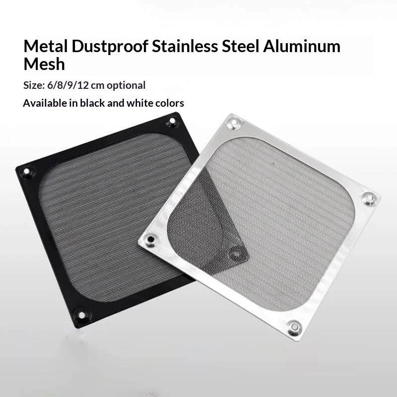 Filtre anti-poussière magnétique pour ventilateur de refroidissement de châssis PC 60mm 80mm 90mm 120mm, grille de protection anti-poussière pour châssis d'ordinateur avec trou