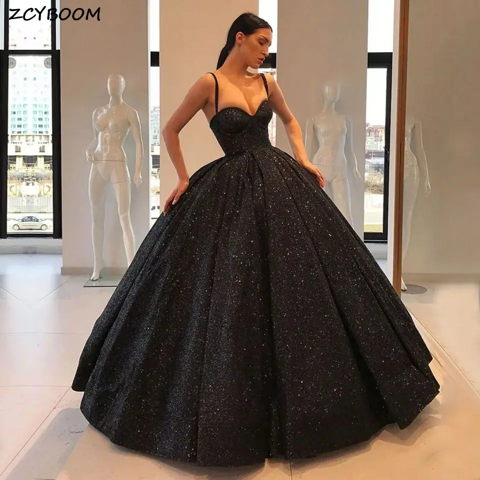 Black Evening Dresses 2024 New Women Formal Party Night Vestidos De Gala Elegant Shiny Sequins Sleeveless Graduation Prom Gowns