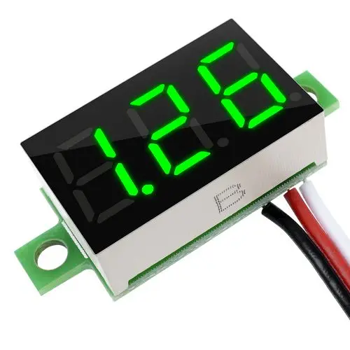 DC 0-30V Voltage Meter Display Mini Digital Voltmeter 0.36 Inch Three-Wire Digital Voltmeter Voltage Tester 23MA