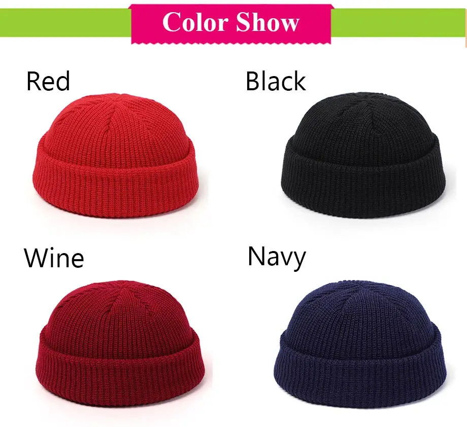 Men's casual short beanie design