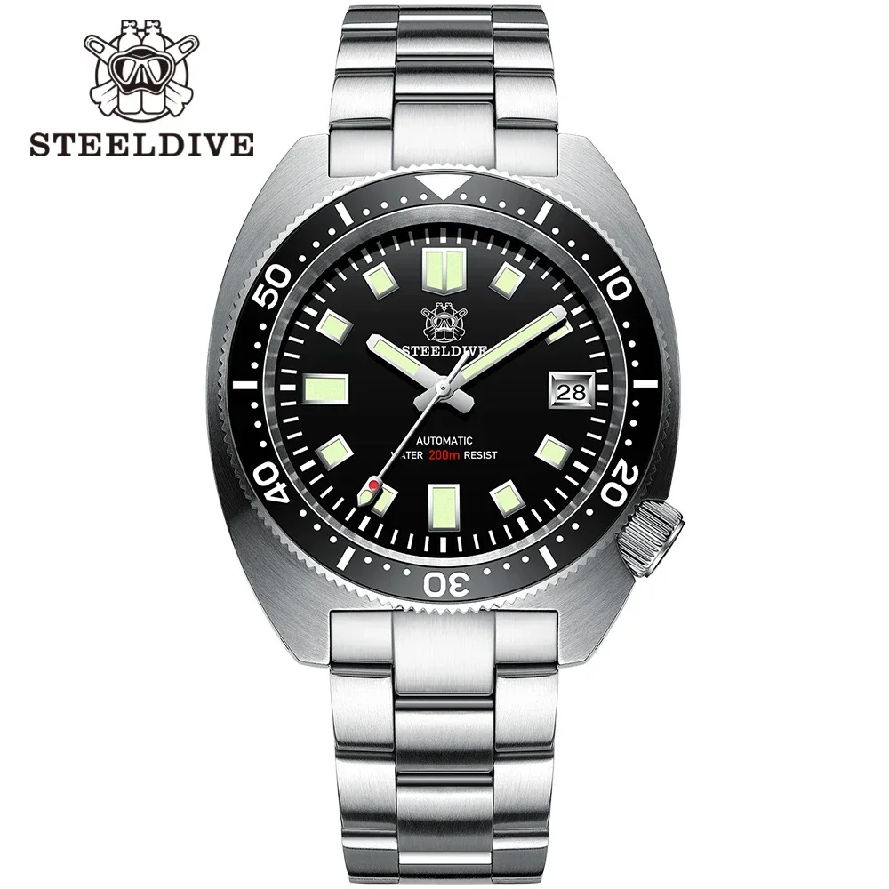 STEELDIVE SD1977 Multi Color Dial Mechanical Men\'s Wristwatch NH35 Movement 200M Waterproof Luminous Watch