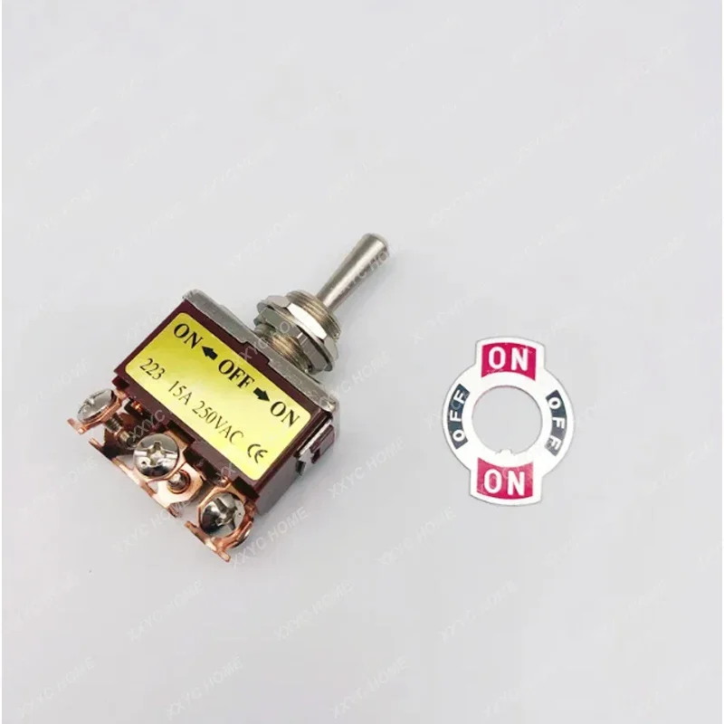 10PCS E-TEN223 Momentary Toggle Switch ON-OFF-ON 3 Position 6Pins 250VAC 15A Power Rocker Switch