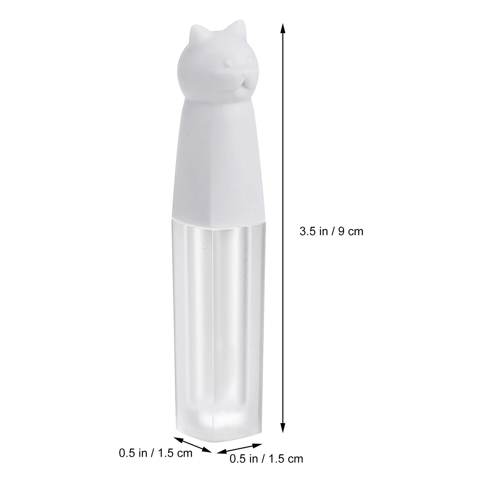 Cat Lip Gloss Tube Girls Lipstick Bottle White Injection Molding Container Clear for