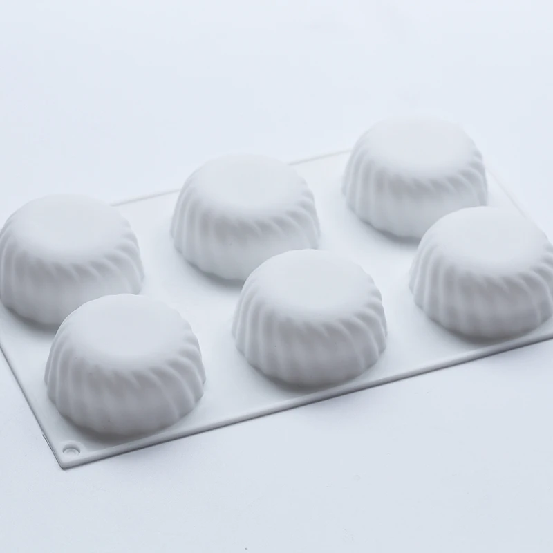 Round 6 Holes Gear Mousse Silicone Mold Handmade Soap Mold Bath Mold Sugarcraft Soap Making Supplies Chocolate Mold