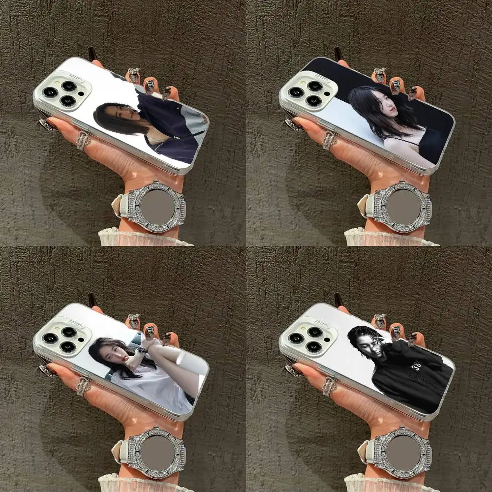 

Чехол для телефона iPhone 16,15,14,13,12,11,Mini,Pro,E,XS,SE4,MAX W-Won Ji-an K-Kim In-seon White IMD Box