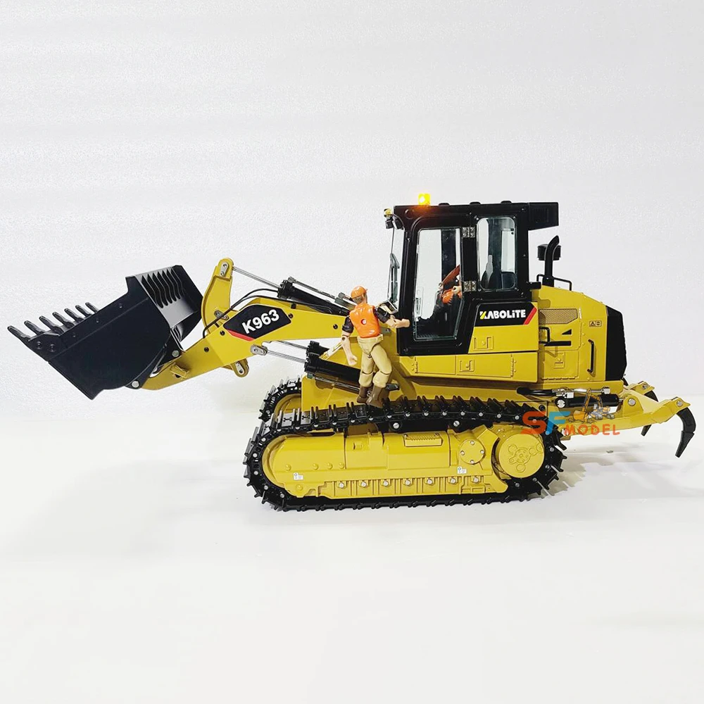 KABOLITE K963 RC Loader 1/16 RC Hydraulic Loader Metal Track Loader Model Toy Boy Remote Control Car Truck Model Toy Gift