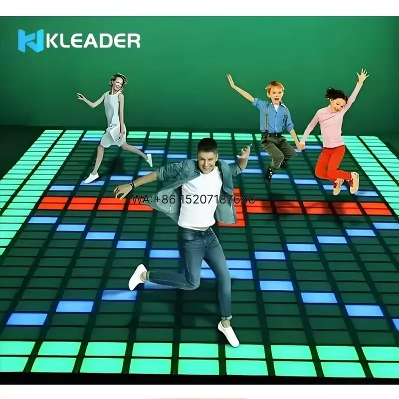 Wmwmnu for Activate Grid Game LED Interactive Floor Jumping Mega Grid Exercise Gaming Indoor Sports Room Activity