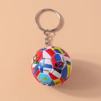 Fashion Mini 3D Soccer Football Keychain Sport Ball Key Ring for Men Women Car Key Holder Handbag Pendant  Jewelry Gift