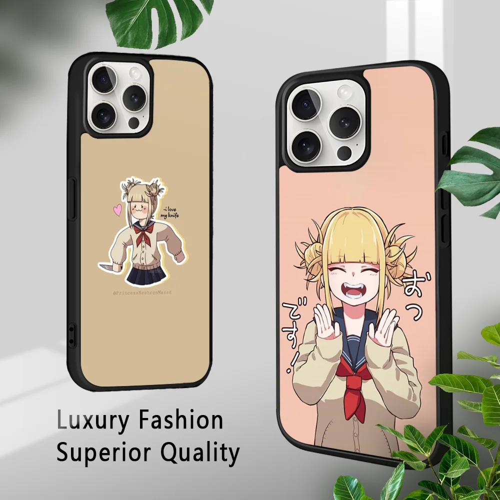 Anime Cute H-Himiko T-Togas Phone Case For iPhone 16 15 14 13 12 11 Pro Xs Max Mini Plus Celulares Hard Funda