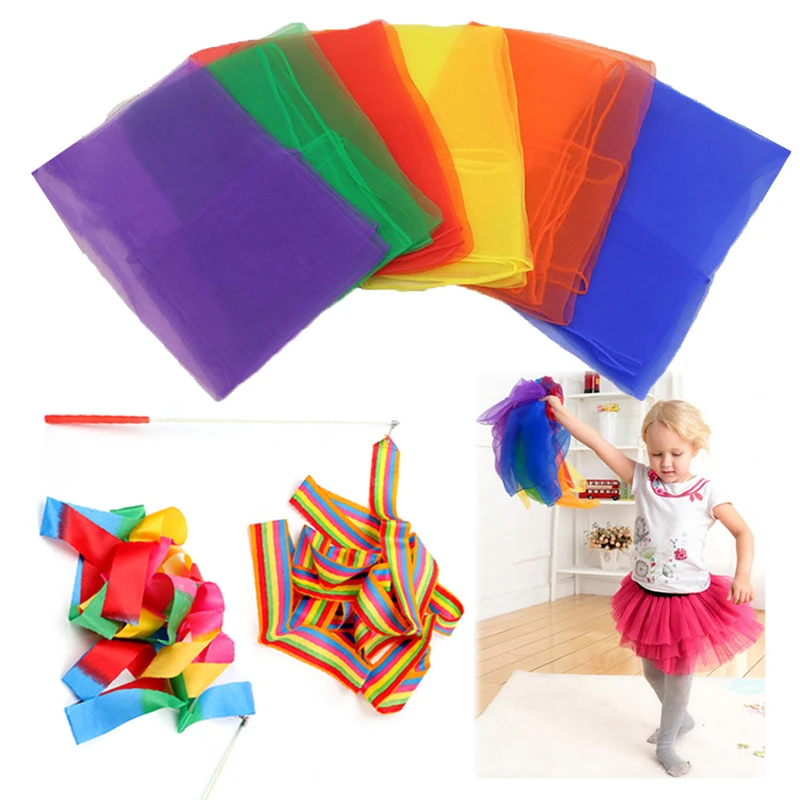 

Художественная гимнастическая лента без выцветания для танцев, спорта и фитнеса, спортивные товары, однотонные шарфы, реквизит для выступлений TMZ