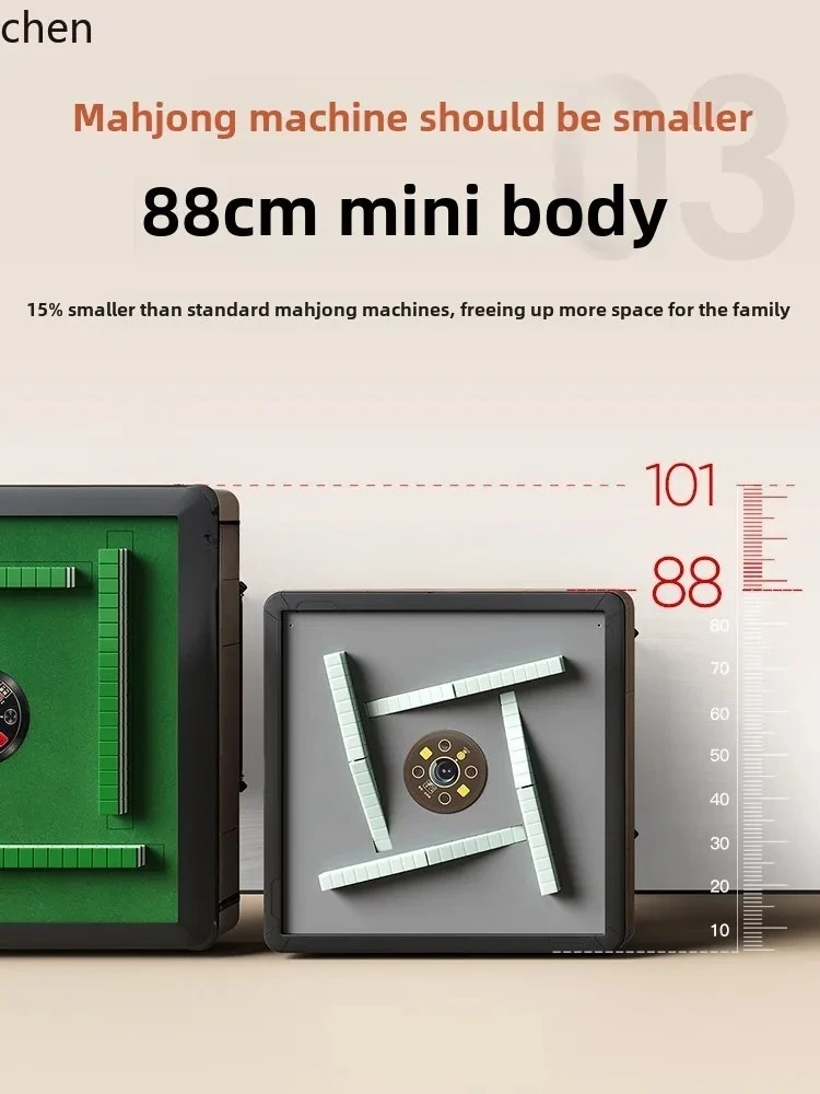 a4 Mini Mahjong Machine Automatic Household Small Folding Dining Table Integrated Dual-Use Mahjong Table Bass