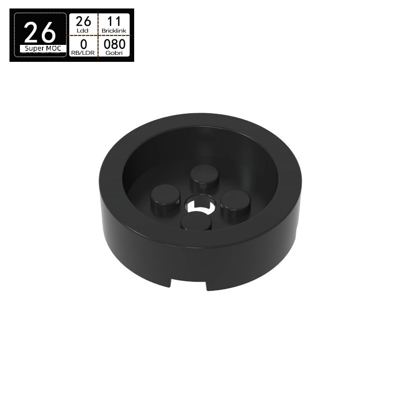 10Pcs Hot Brick 4x4 Round with Recessed 1673 DIY Enlighten Block Brick Part Compatible with 68325 Other Assembles Particles