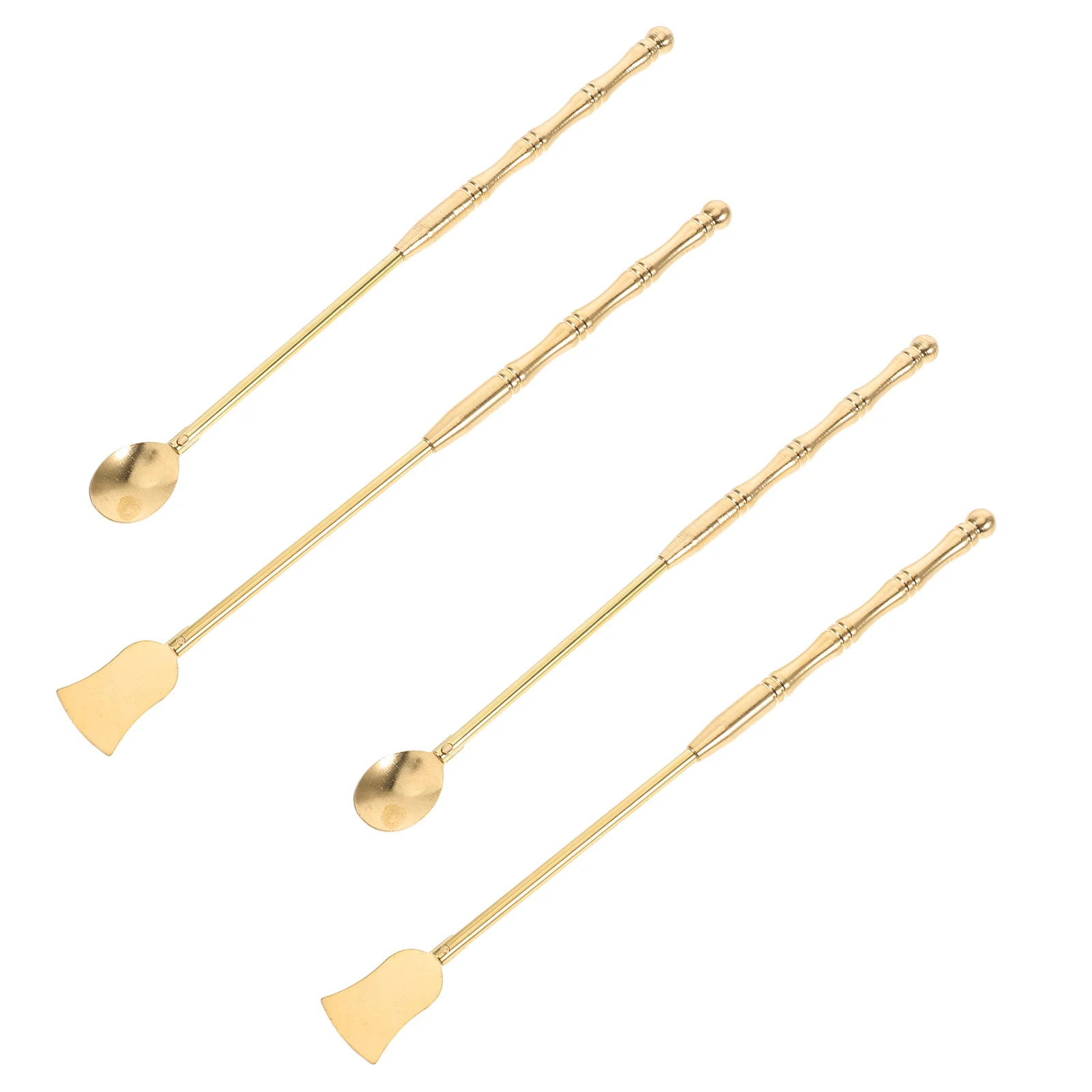 

4Pcs Incense Tools Set Copper Spoon Shovel Incense Burner Equipment for Yoga Room Tea Ceremony Supplies