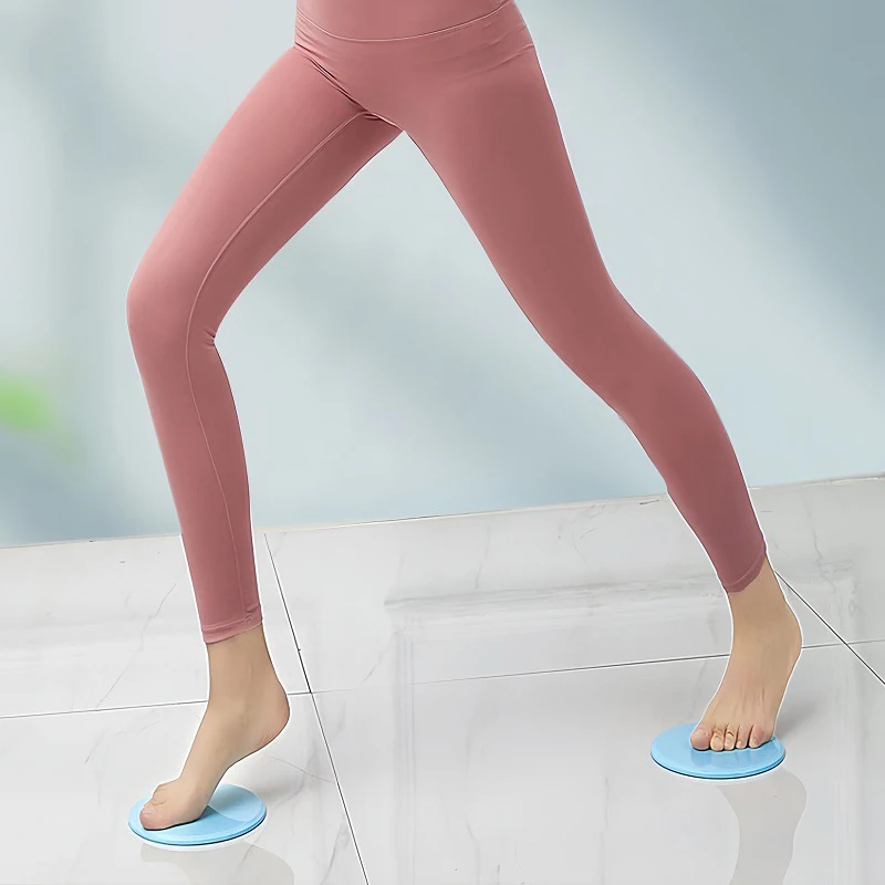 Pilates Disc Yoga Fußbetriebene Fitness Disc Home Core Strength Training Glide Mat Damen Fitnessgeräte