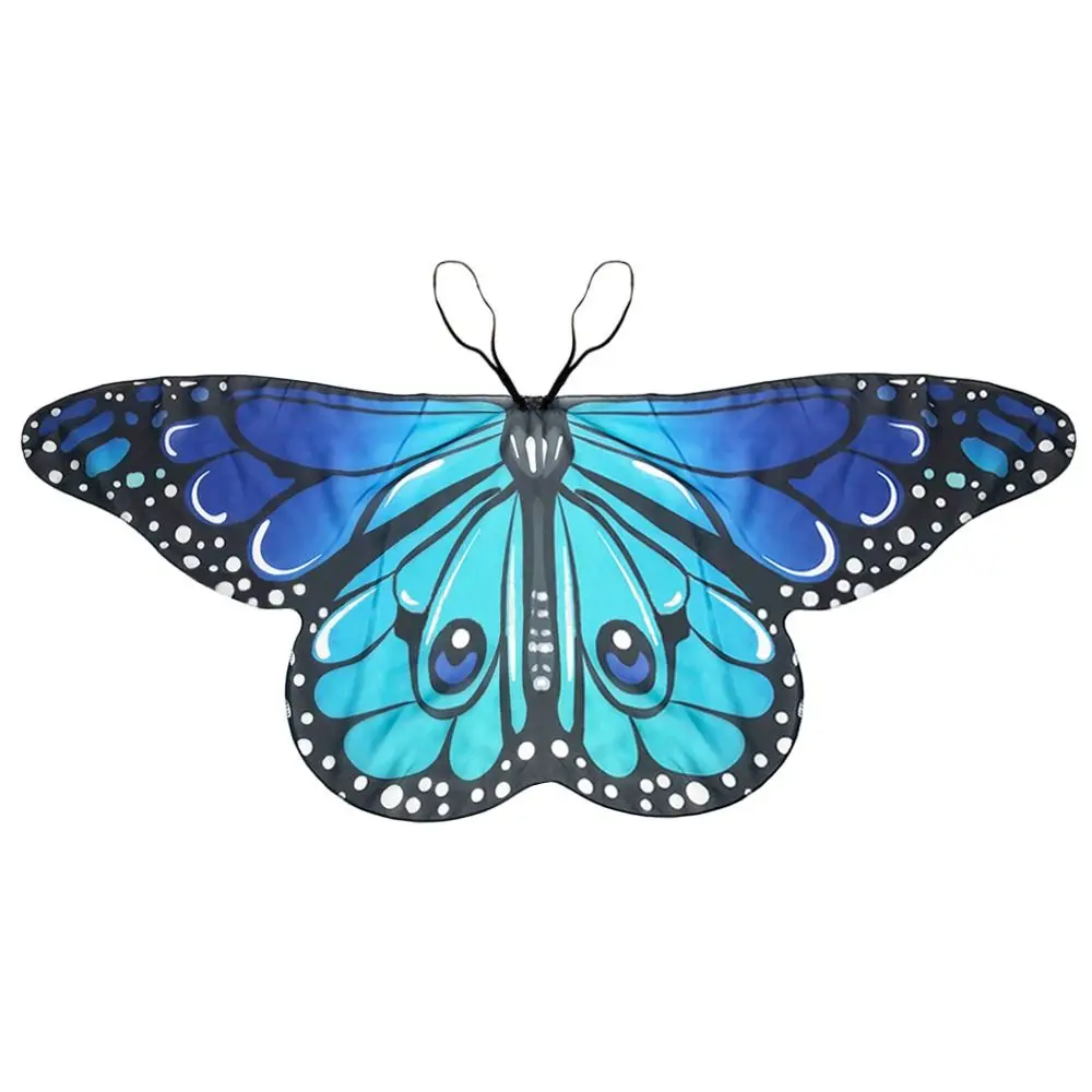 Kids Butterfly Wings Cape Girls Fairy Shawl Pixie Cloak Fancy Dress Costume Gift image 3