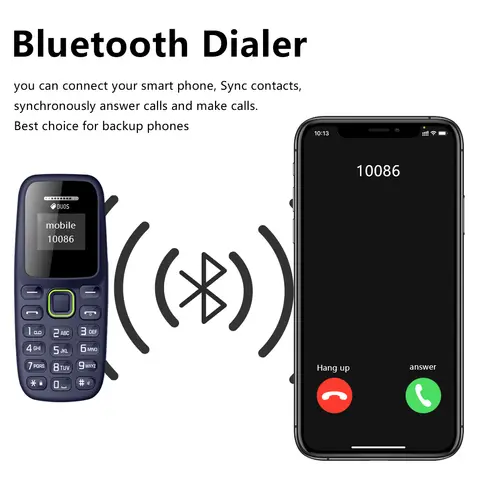SERVO BM310 Minifunktionsmobiltelefon Dubbelt SIM-kort Standby-samtalinspelning Magisk röst Svartlista MP3-spelare 2G Små knappar Mobiltelefoner 8 best sales telefon med knappar - №8