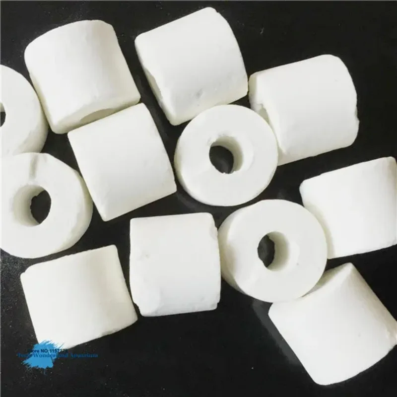 Ceramic ring for aquarium Glass Ring Biological ring Baterial House Fish tank Filter Media With Net bag