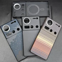 Carbon Fiber Magsafe Case for For Nubia Z70 Ultra Cases Magnetic  Metal Ring Ultra-thin Aramid Fiber Cover