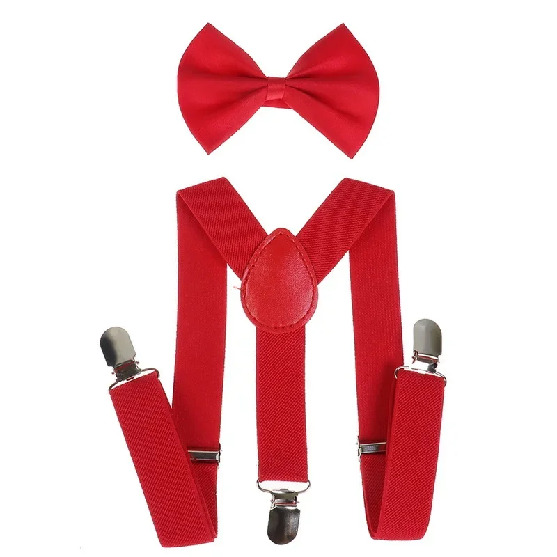 Children's Suspenders Boys and Girls Trousers Suspenders Clips Fashionable Two-piece Dress Casual Suspenders Party Accessories