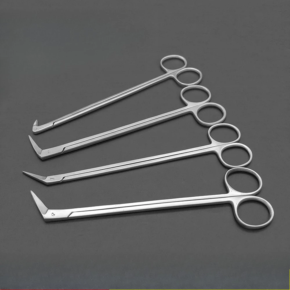 Stainless Steel Micro Scissors Bird Beak Potts Angled Surgical Vascular Coronary Shears Precision Instrument