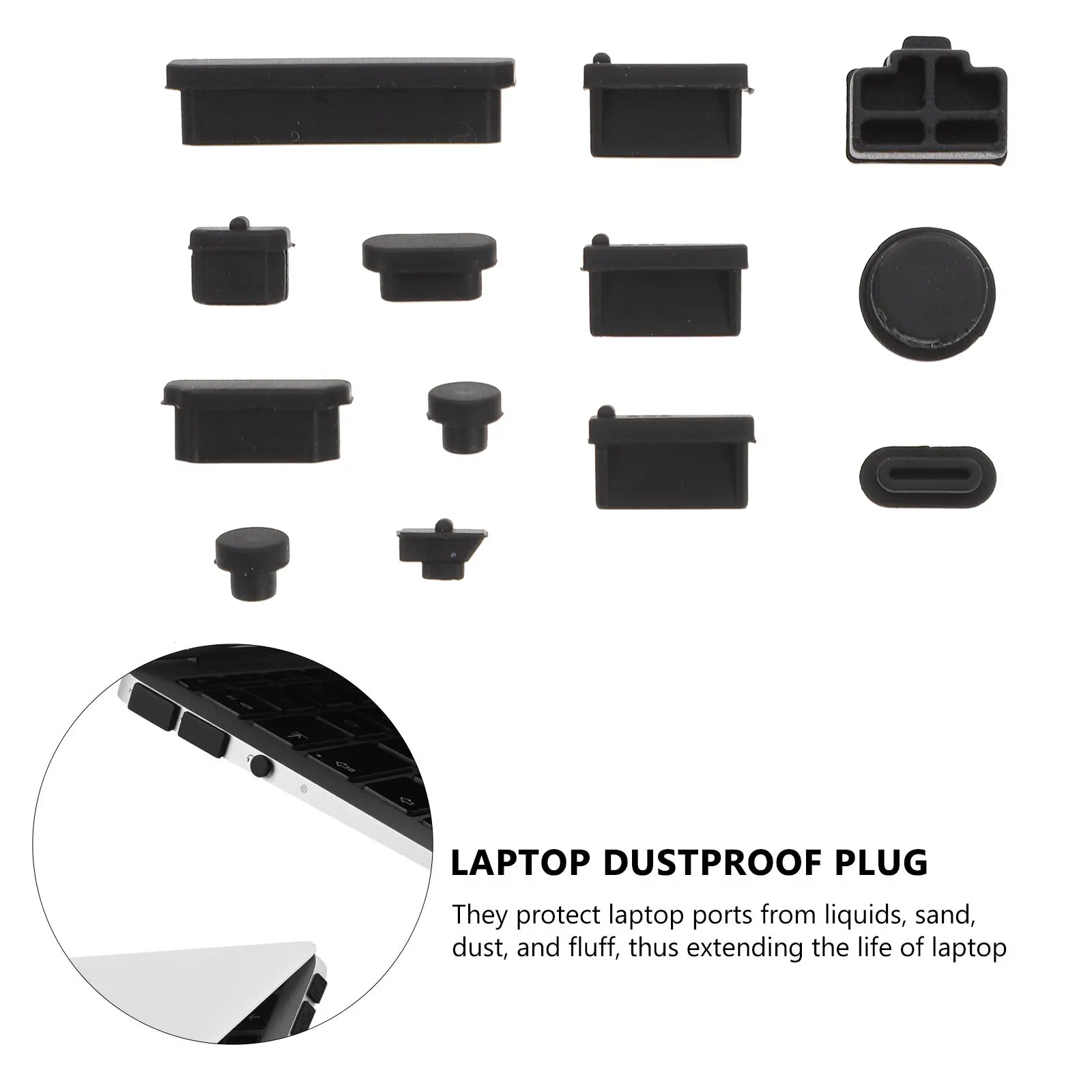 

3 set Laptop Port Plugsilicone Dust Cover For Computer Reusablecover Port Stopper Pc Plug Cover Keyboard Mouse Accessory