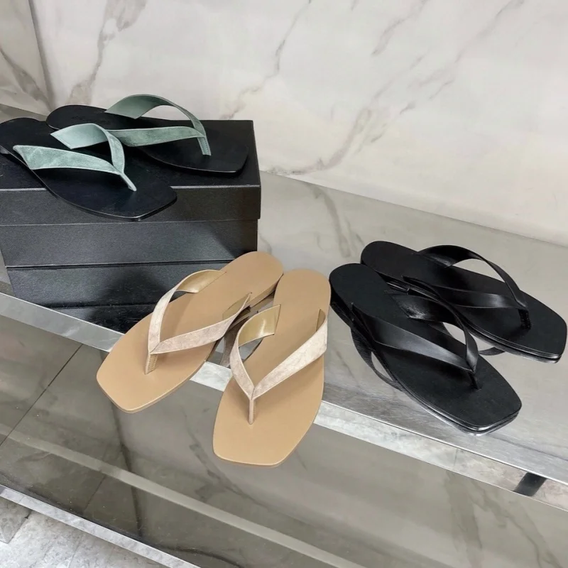 

2025 new flat sandal slip-on sandals summer simple sandals candy color outdoor beach shoes