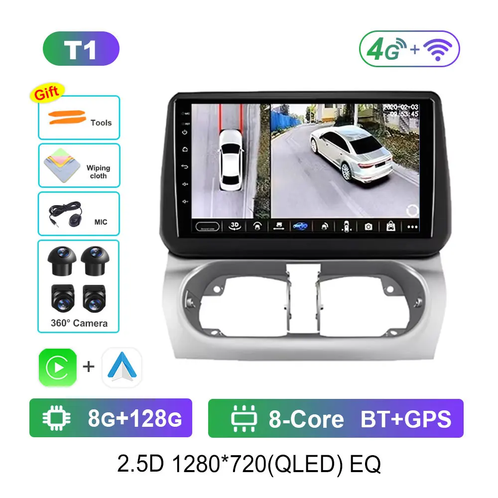 Navigatie GPS Android 14 voor Opel Combo Corsa Tigra 2001-2011 Autoradio Multimedia Speler BT HD Scherm 4G DSP Stereo WiFi
