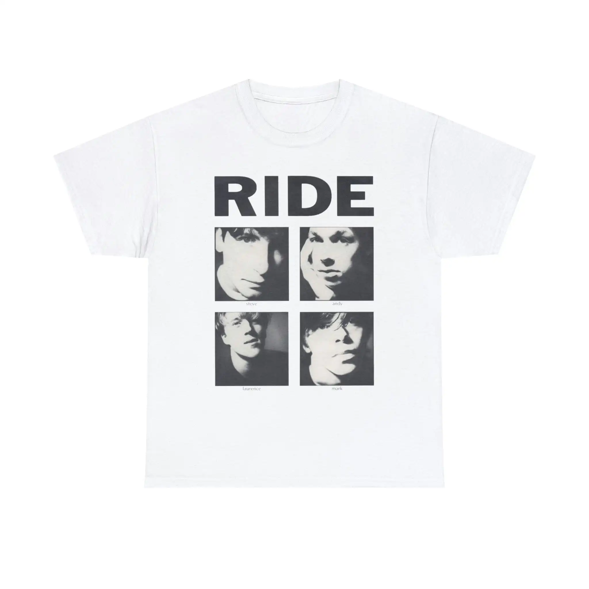 RIDE T shirt 90s Shoegaze Band dreampop music Heavy Cotton