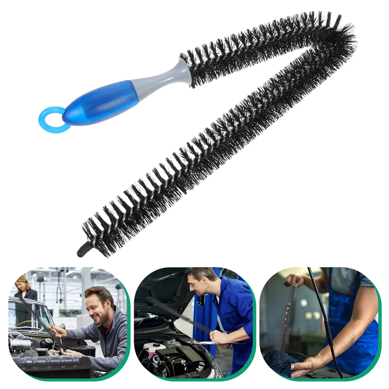 Radiator Cleaner Brush Long Flexible Ergonomic Handle for Engine Dryer Vent Refrigerator Coil Cleaning Multipurpose Brush