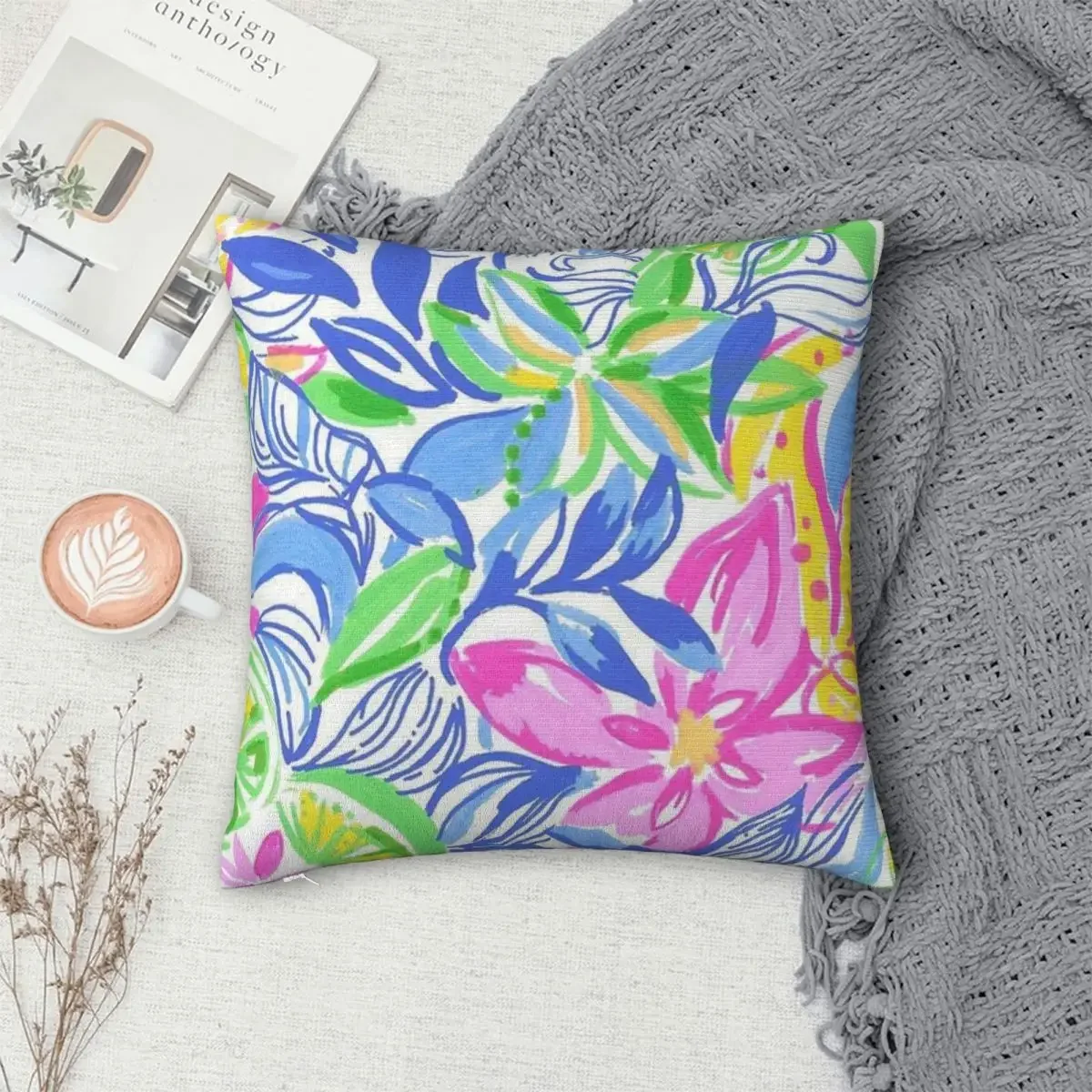 Lily Pulitzer Pillowcase Pillows Cover Cushion Comfort Throw Pillow Sofa Decorative Cushions Used for Home Bedroom Sofa