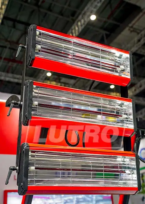 หลอดไฟอินฟราเรดสำหรับอบสีรถยนต์ ปรับความร้อนได้ 3000 วัตต์