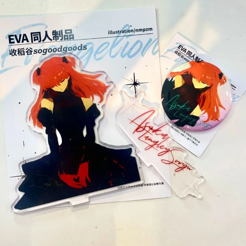 New EVA Acrylic Standing Sign Asuka Langley Soryu Ayanami Rei Anime Peripherals Cute Desktop Ornament Humanoid Standing Sign