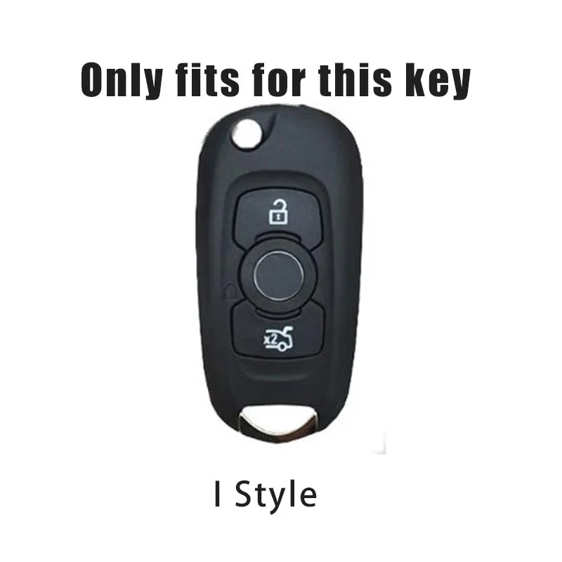 Alloy Leather Car Flip Key Case Cover Shell Keychain For Buick VERANO ENCORE GX GL6 2018- 2020 For Opel Vauxhall Astra K Corsa E