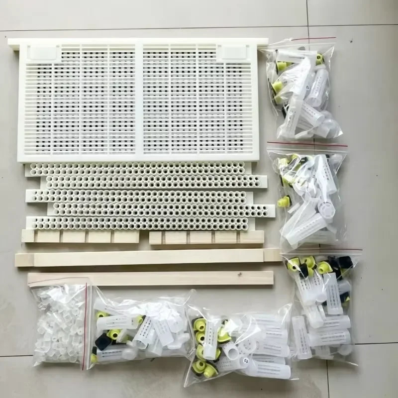 Italian Bee Queen Rearing Kit No Move Larvae Frame Cell Bar Base Pierced Royal Jelly Frame Queen Excluder Beekeeping Tool
