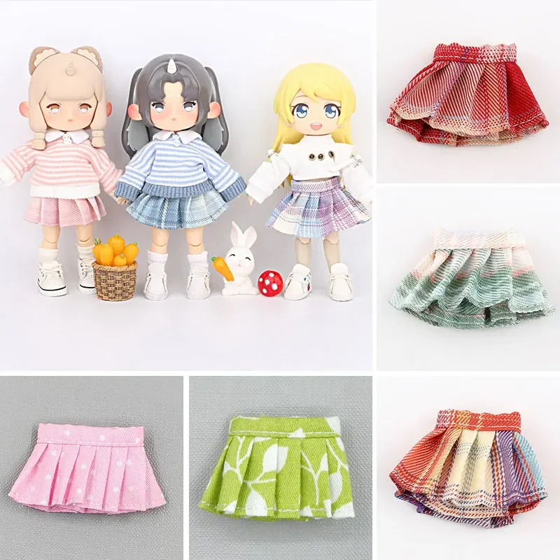 Ob11 baby clothes plaid skirt miniskirt college skirt student dress 1/12 doll clothes doll accessories