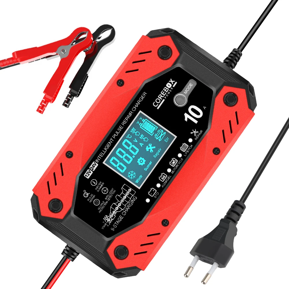 

12V 10A Intelligent Maintenance of Lead Acid Battery Automotive Battery Charger Battery Charging Devices