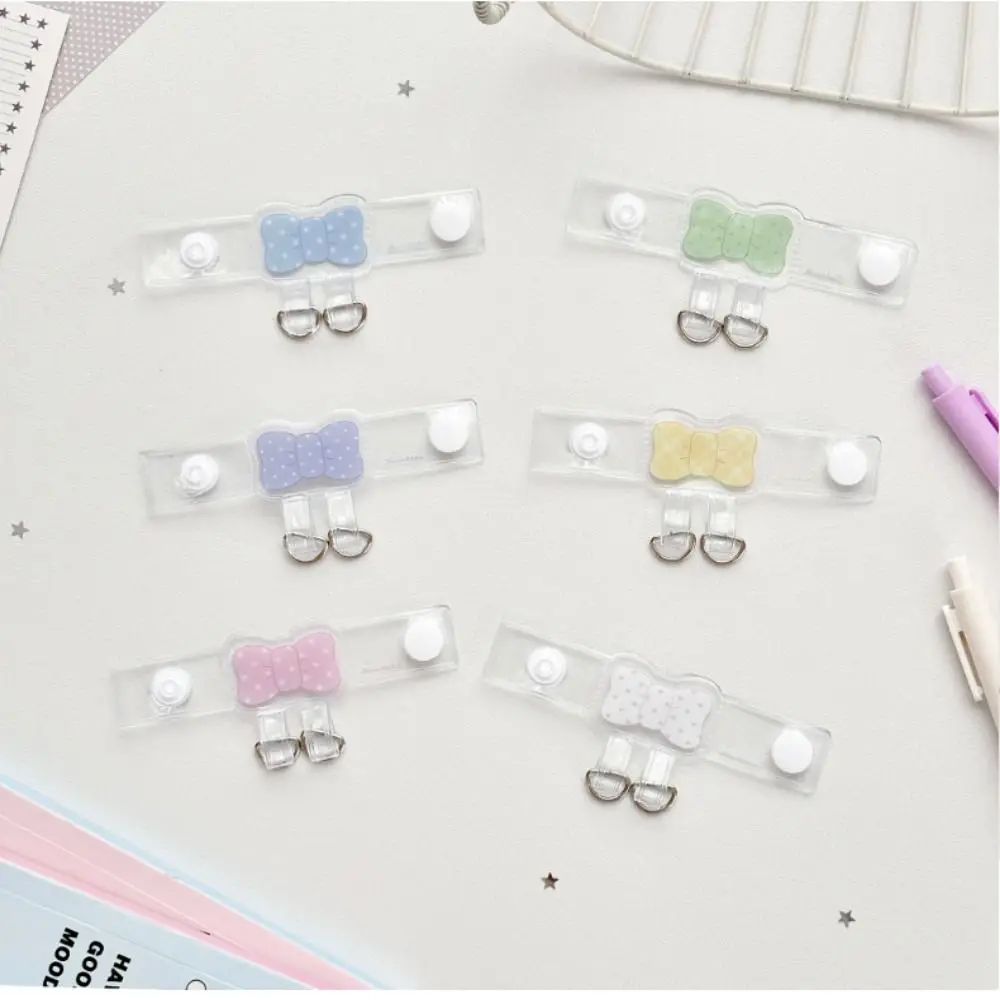 Funny Polka Dot Bow Bag Hanging Buckle Bowknot Transparent Bag Extender Buckle DIY Mountain Climbing Buckle Bag Charm Girls