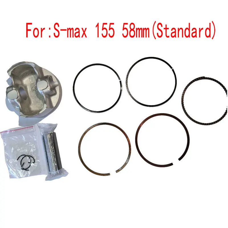 

Стандартный комплект поршней для мотоцикла, набор поршневых колец для скутера Yamaha Xenter 150 SMAX155 XC155 HW151 SMAX FORCE155 LMAX150