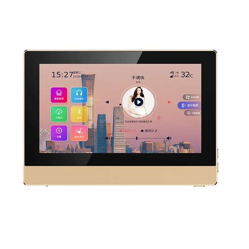 Wholesale 7 Inch Multi-functional Smart Home System Terminal Background Music Control Panel Android Home Automation