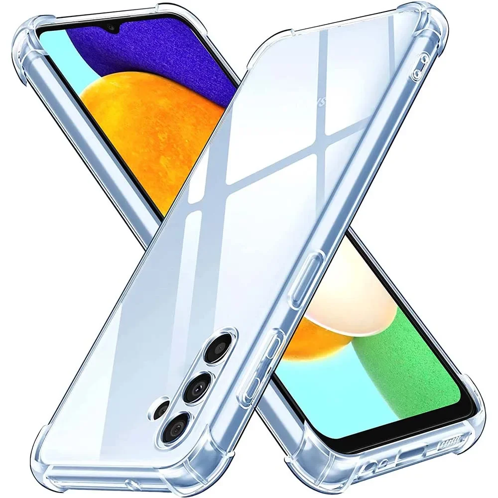 For Samsung Galaxy A13 A04S A14 M44 A15 A16 case lightweight soft transparent thick shockproof four corner anti drop phone case