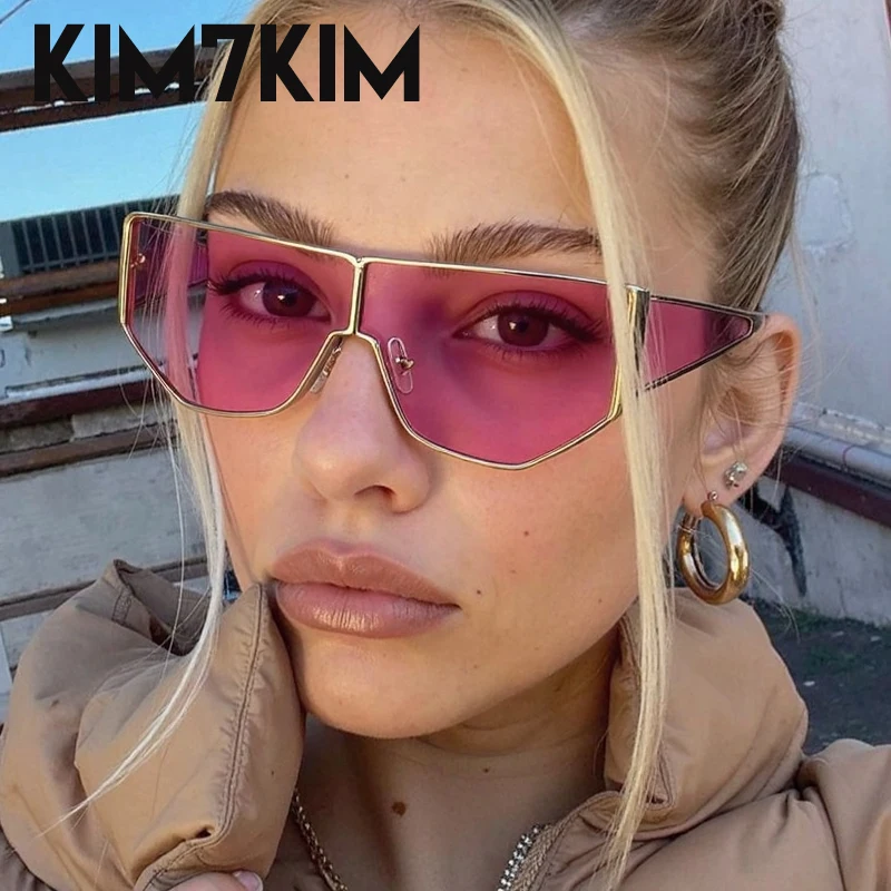 

Trendy Polygon Shield Sunglasses Women 2025 Luxury Brand Night Vision UV400 Windproof Sunglass For Lady Steampunk Retro Shades