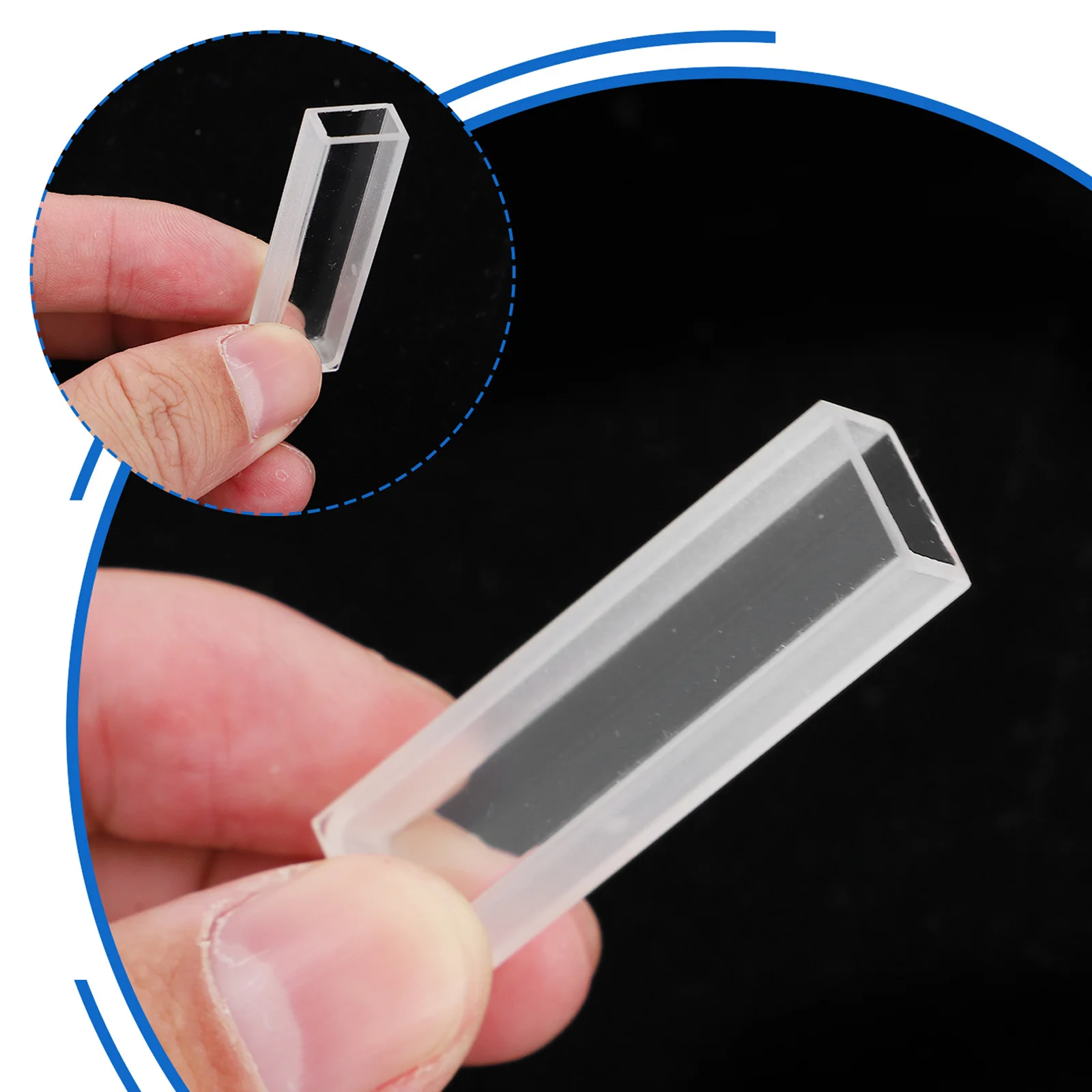 

2Pcs Standard 5Mm Quartz Glass Cuvette Precision Laboratory Cuvette for Photometer Spectrophotometer Analysis