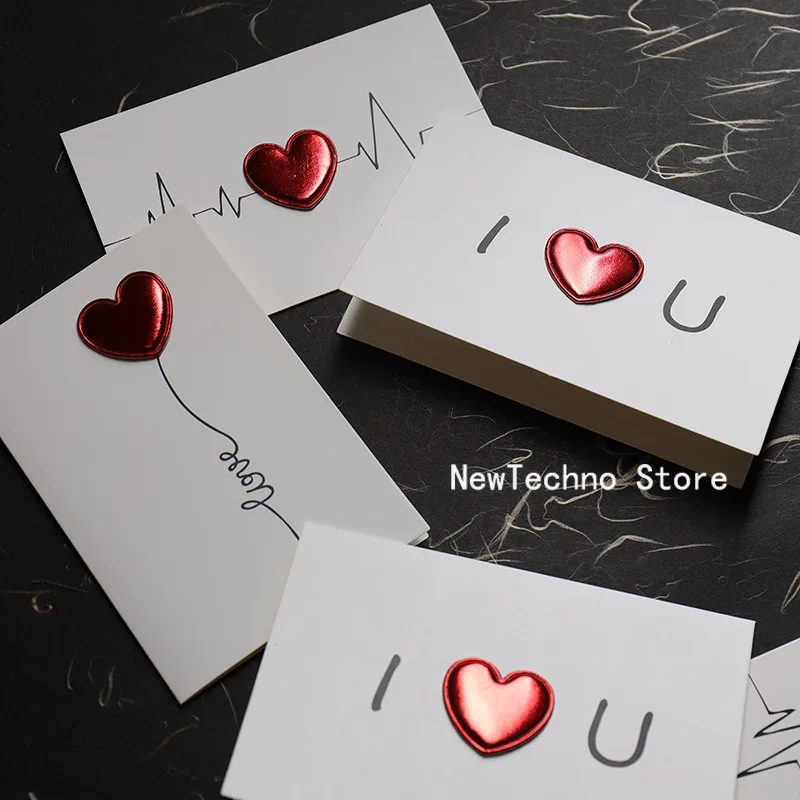 

1 Piece Cards Valentines Day Gift Love Postcard Wedding Invitation Greeting Cards Anniversary for Her Valentines Day Gift Card