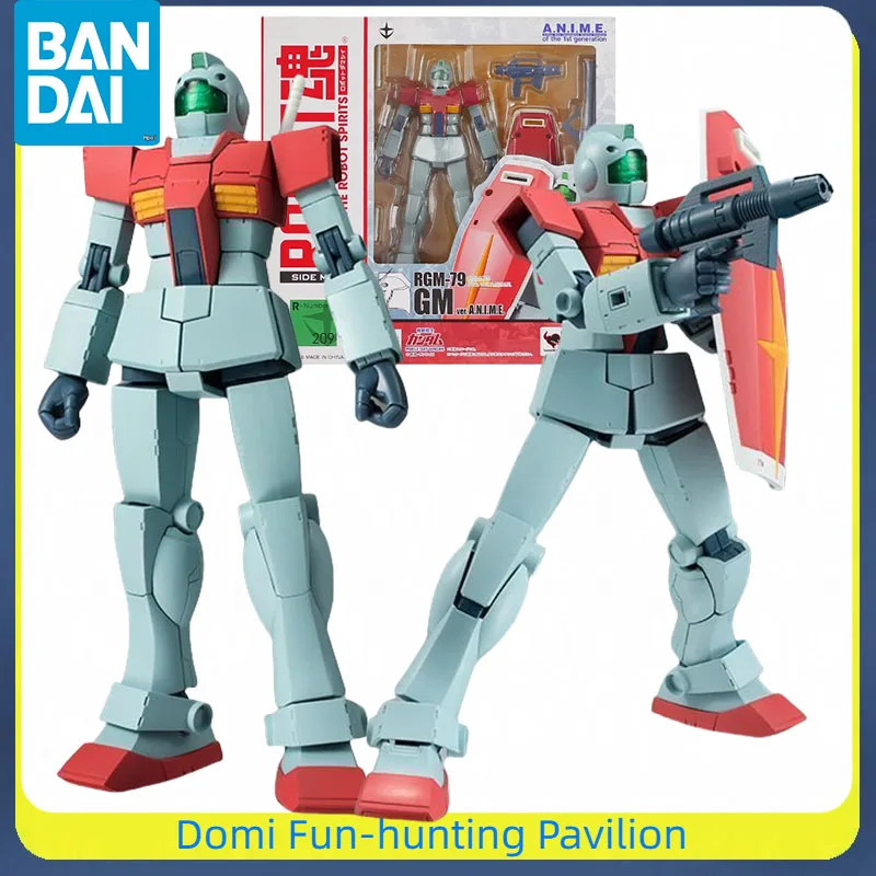 

Bandai Original THE ROBOT SPIRITS MOBILE SUIT GUNDAM Anime Figure RGM-79 GM Ver. A.N.I.M.E. Joint Movable Model Finished Toys