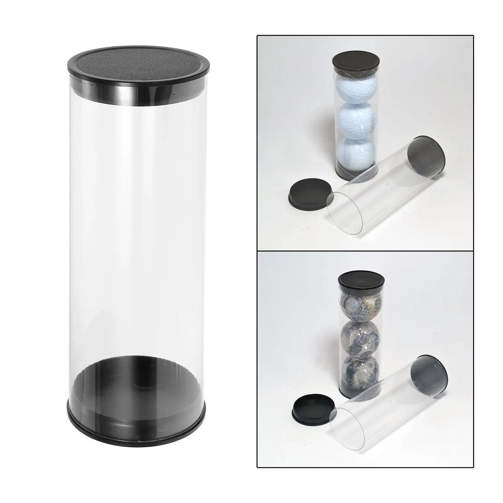 Golf Ball Tube Barrel Golfs Case Ball Pack Clear Cylinder Tube Packaging Box