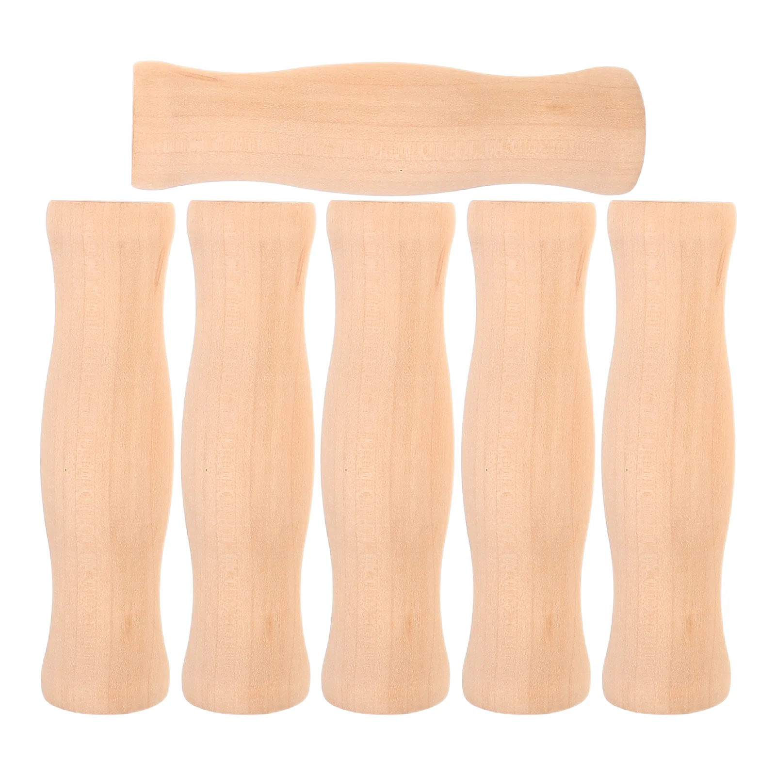 

6pcs Wooden Bucket Handle Replacement Smooth Round Grip For Diy Projects Kitchen Bathroom Garden Sturdy Wood Handle For